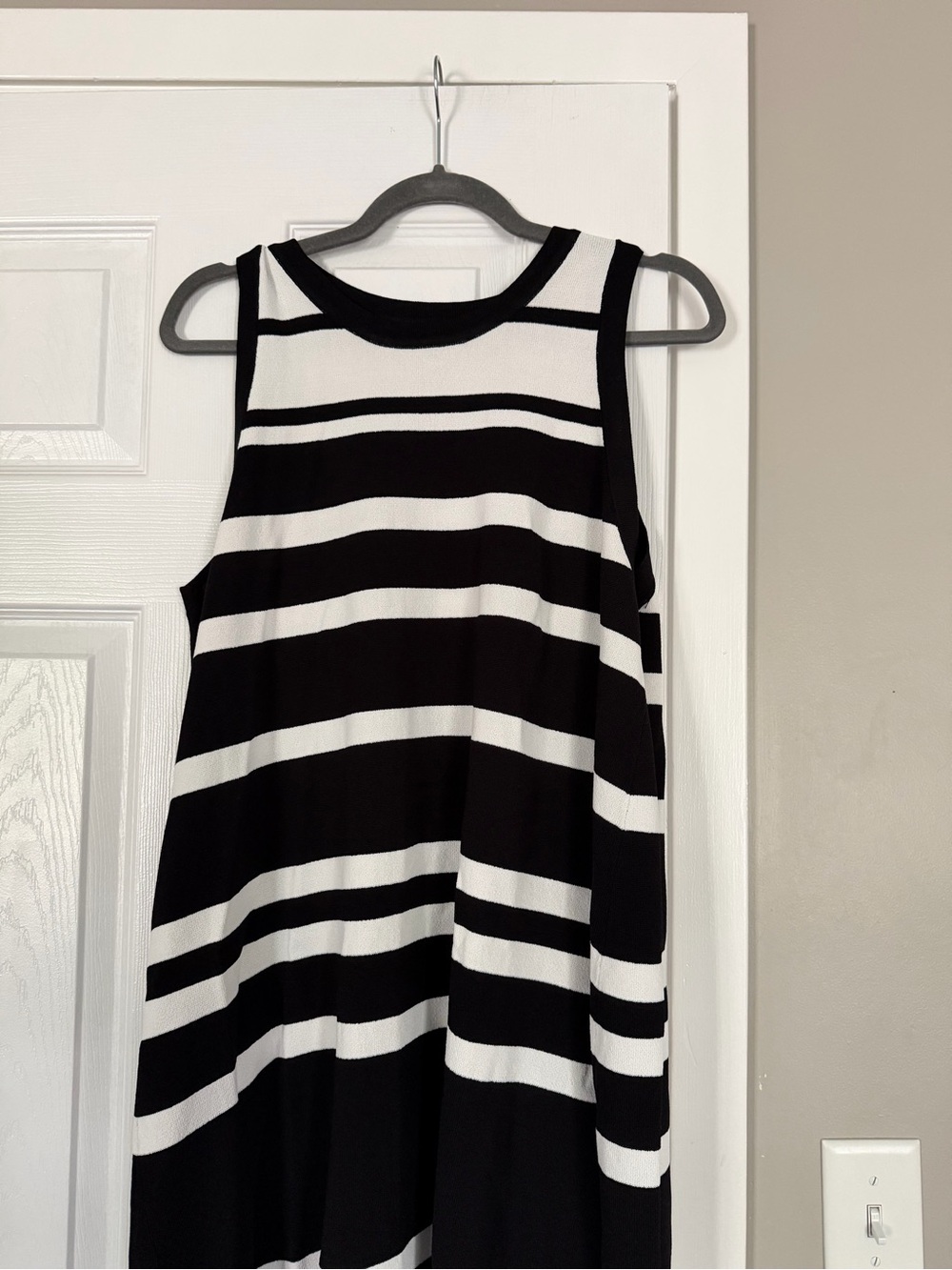 The Drop Striped Black & White Sleeveless Tank Maxi Dress - Picture 2 of 8